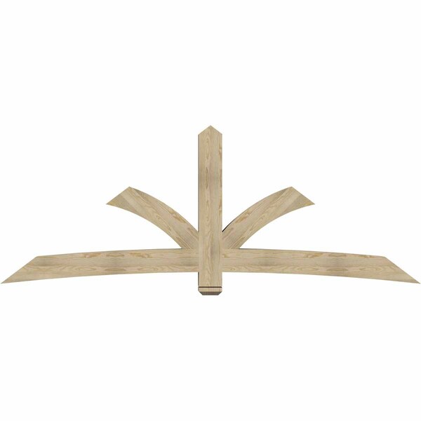 Ekena Millwork Davenport Rough Sawn Timber Gable Bracket, Douglas Fir, 108"W x 40"H x 6"D x 6"F, 9/12 Pitch GBW108X40X0606DAV00RDF - main